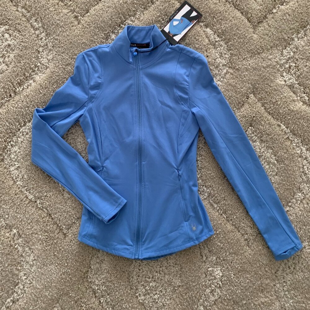 Women's Blue Spyder Active Zip Up Top/Sweater/Sport Jacket Size XS NEW